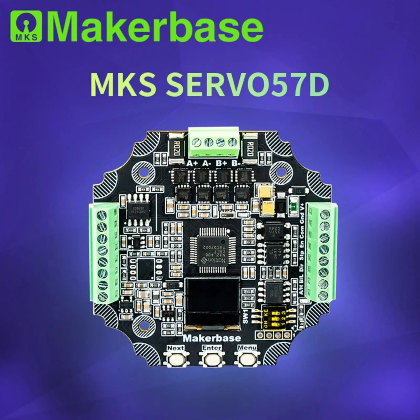 

Makerbase MKS SERVO57D PCBA NEMA23 Драйвер шагового двигателя с замкнутым контуром CNC 3d принтер для Gen_L FOC тихий и эффективный