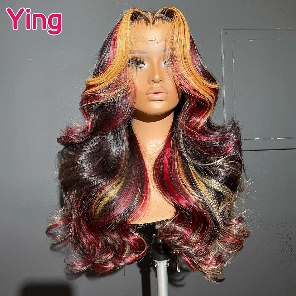 

Ying Brazilian 12A 200% Highlight Honey Blonde Red Colored Body Wave 13x4 Wear To Go Glueless 13x6 Lace Front Wig PrePlucked