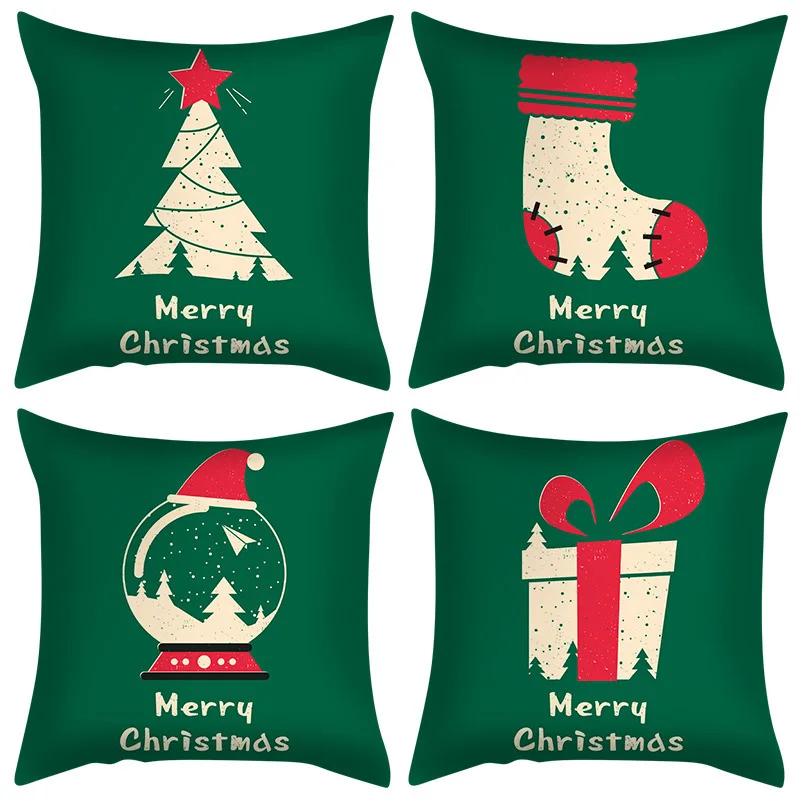 

Customizable Christmas Green Pillowcases Nordic Cross-border Special Supply for Living Room Bedroom Cushions and Pillows