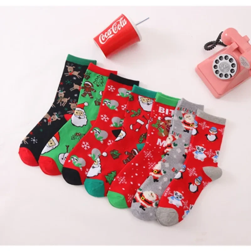 New Cute Cartoon Socks in The Tube Adult Cotton Personality Christmas Socks for Men and Women Unisex Festive Socks
New Cute Cartoon Socks in The Tube Adult Cotton Personality Christmas Socks for Men and Women Unisex Festive Socks