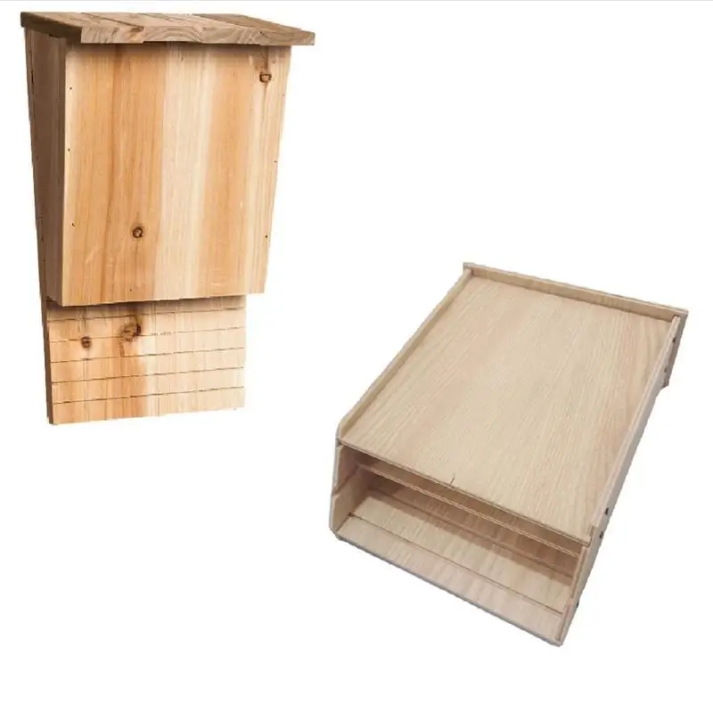 Bat Houses For Outdoor Box Weatherproof Natural Wooden Bat House Shelter With Roof
Bat Houses For Outdoor Box Weatherproof Natural Wooden Bat House Shelter With Roof