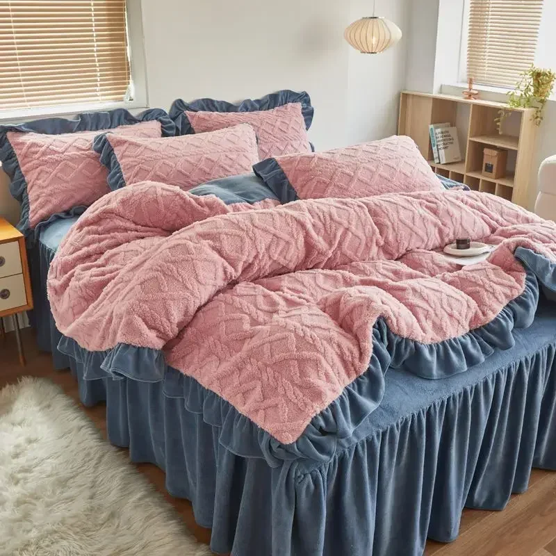 2023 Autumn/Winter New Korean Milk Velvet Tafu Bed Skirt Bed Sheet Set of Four Pieces Bed Sheets and Pillowcases Bed Sheet Set
2023 Autumn/Winter New Korean Milk Velvet Tafu Bed Skirt Bed Sheet Set of Four Pieces Bed Sheets and Pillowcases Bed Sheet Set