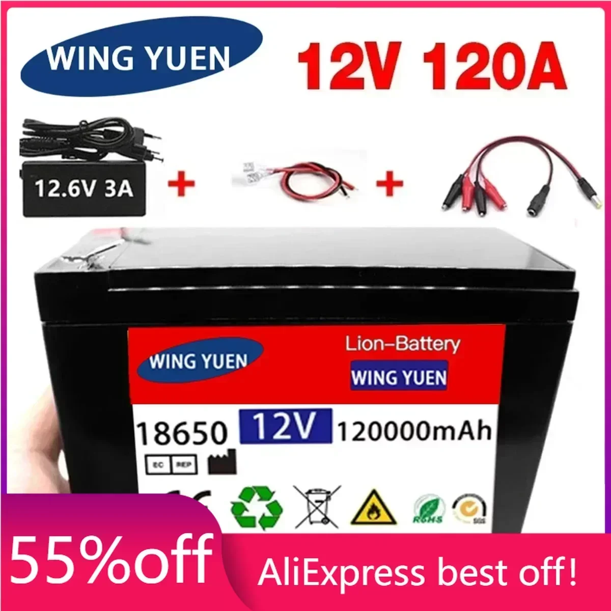 Upgraded 12v 120A Li Ion 18650 Battery Electric Vehicle Lithium Battery Pack 9V- 12V 35Ah 120Ah Built-in BMS 30A High Current
Upgraded 12v 120A Li Ion 18650 Battery Electric Vehicle Lithium Battery Pack 9V- 12V 35Ah 120Ah Built-in BMS 30A High Current