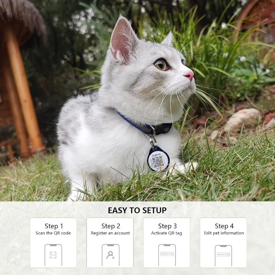 QR Code Pet ID Tag for Dogs & Cats – Personalized Anti-Lost Collar Tag QR Code Pet ID Tag for Dogs & Cats – Personalized Anti-Lost Collar Tag