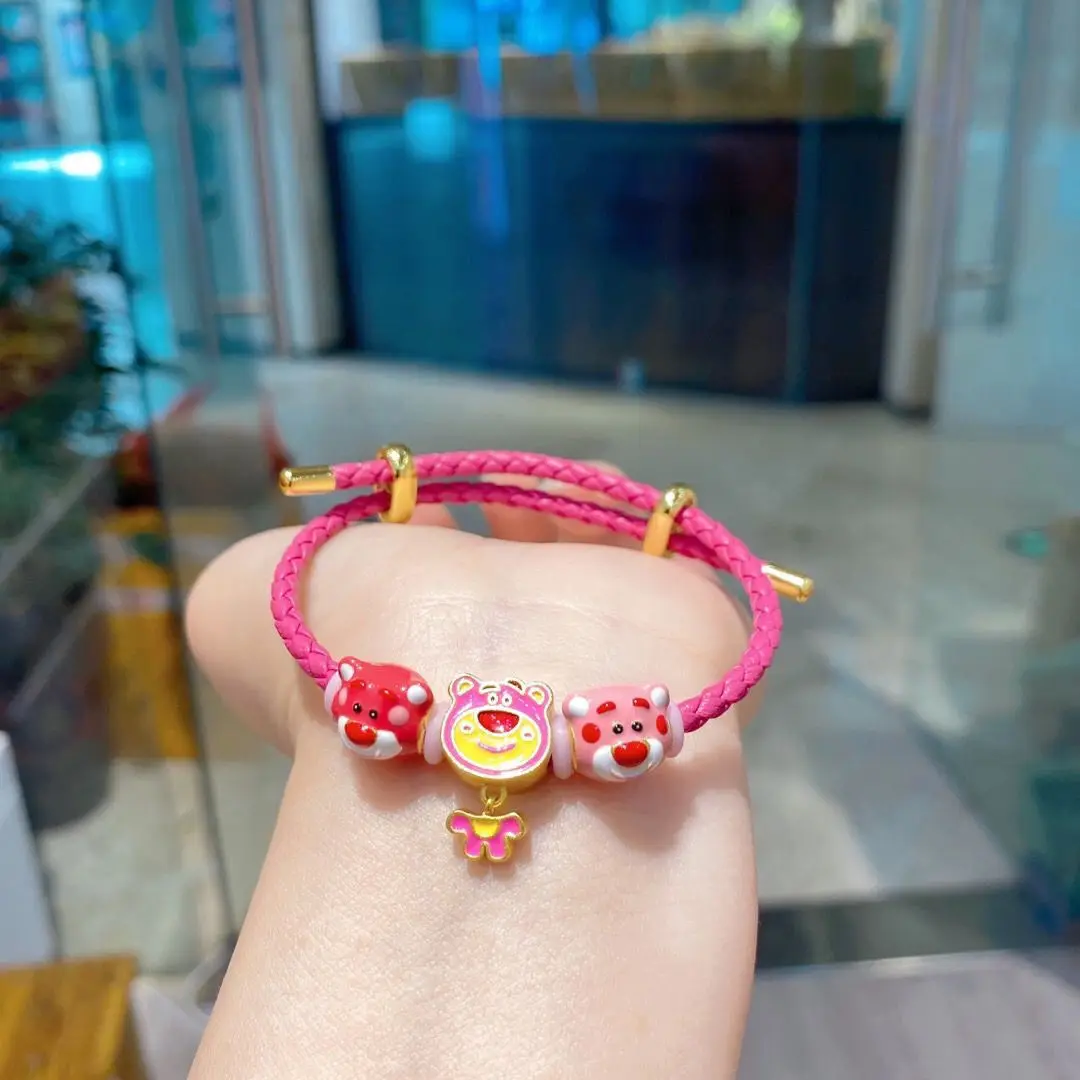 Hot style cute Lotso cartoon oil dripping leather rope bracelet creative transfer bead bracelet spacer bead accessories bracelet
Hot style cute Lotso cartoon oil dripping leather rope bracelet creative transfer bead bracelet spacer bead accessories bracelet
