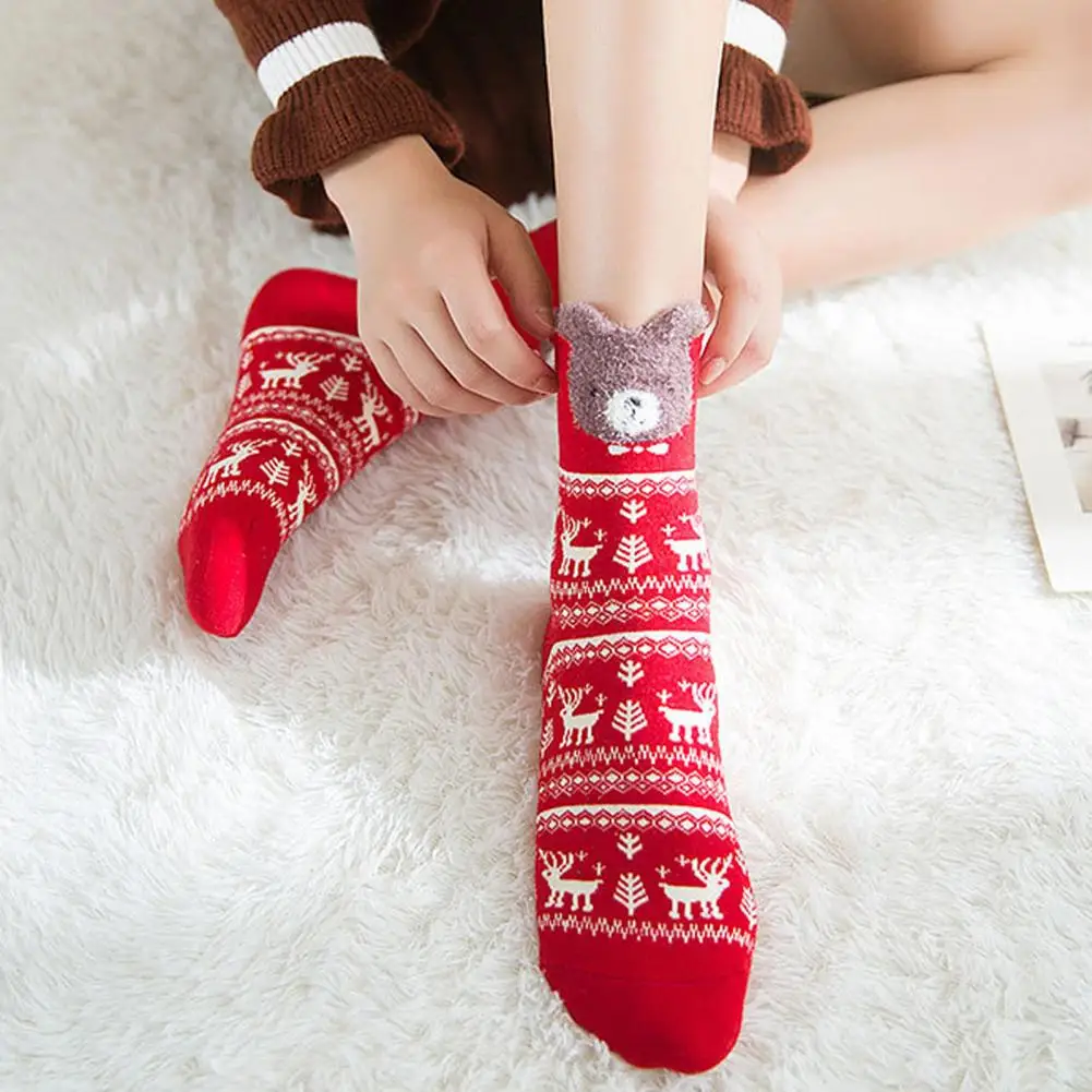 1 Pair Xmas Socks Ventilation Thermal Bear Wear-resistant Christmas Socks Navidad Accesorries Newyear Gifts
1 Pair Xmas Socks Ventilation Thermal Bear Wear-resistant Christmas Socks Navidad Accesorries Newyear Gifts