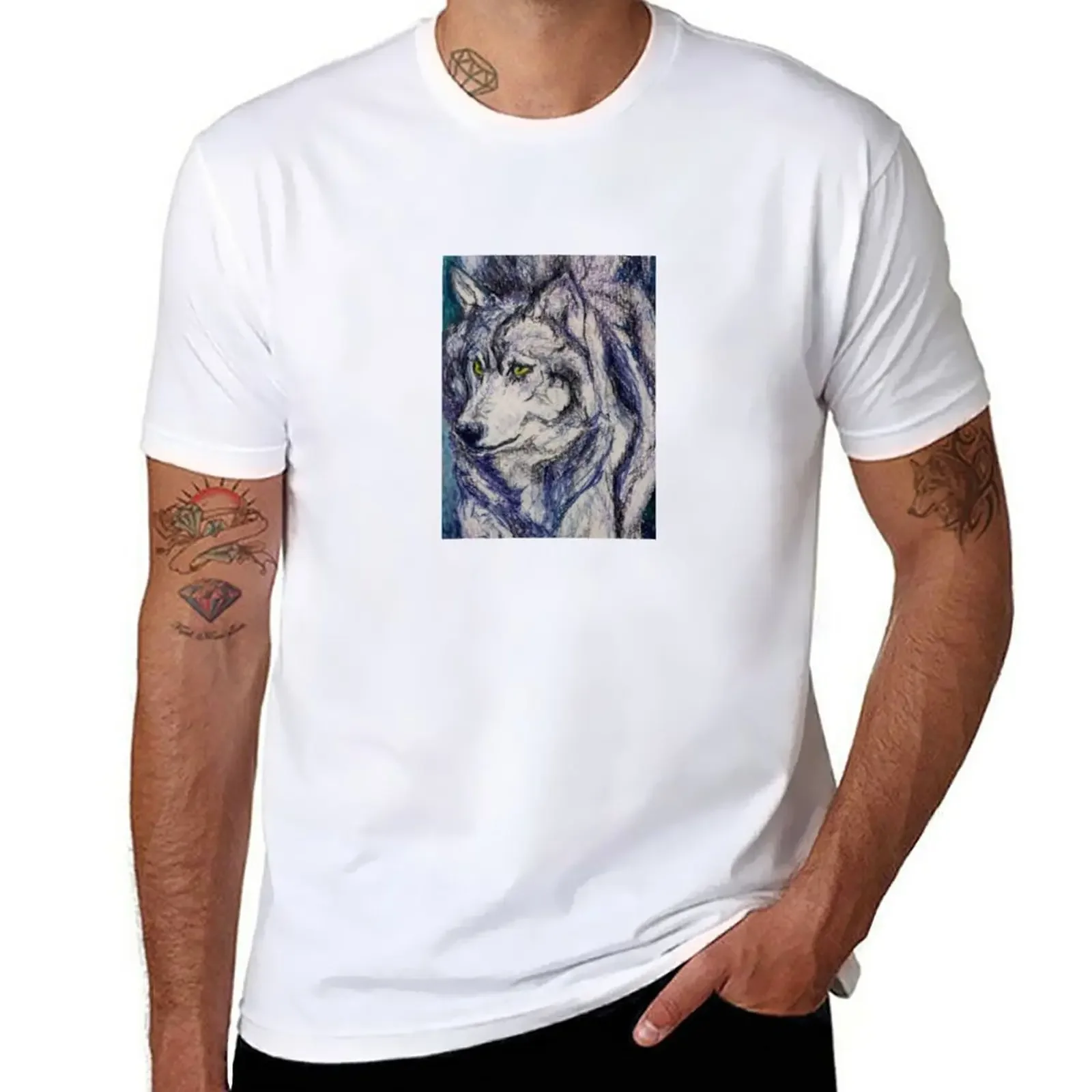 

Wolf T-Shirt aesthetic clothes summer clothes blanks mens graphic t-shirts big and tall