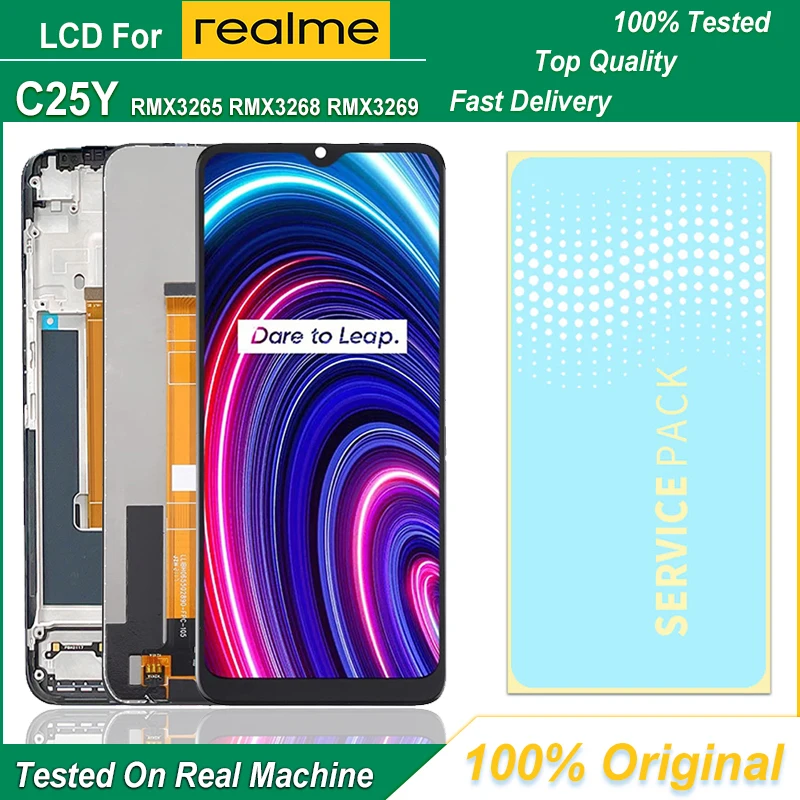 New Original 6.5" LCD For Realme C25Y LCD Touch Screen Digitizer Assembly For Realme C25Y RMX3265 RMX3268 RMX3269 LCD Display
New Original 6.5" LCD For Realme C25Y LCD Touch Screen Digitizer Assembly For Realme C25Y RMX3265 RMX3268 RMX3269 LCD Display