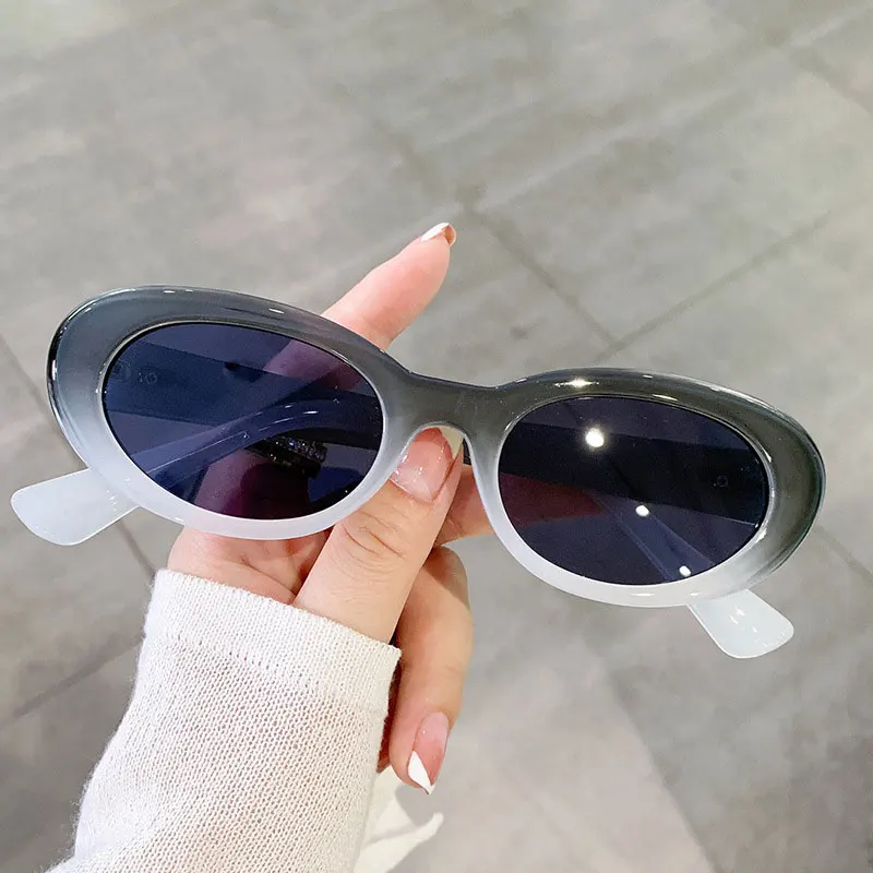 

mimiyou Luxury Sunglasses Women Vintage Rivet Oval Sunglasses Men Pilot Fashion Glasses Brand UV400 Eyeglasses Shades