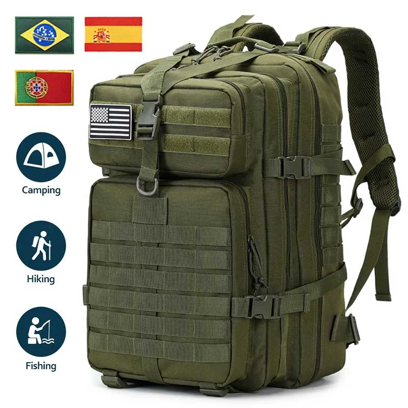 

50L/30L Camping Hiking Backpack Men Military Tactical Backpack 3P Attack Bag Multifunctional Trekking Hunting Fishing Knapsack