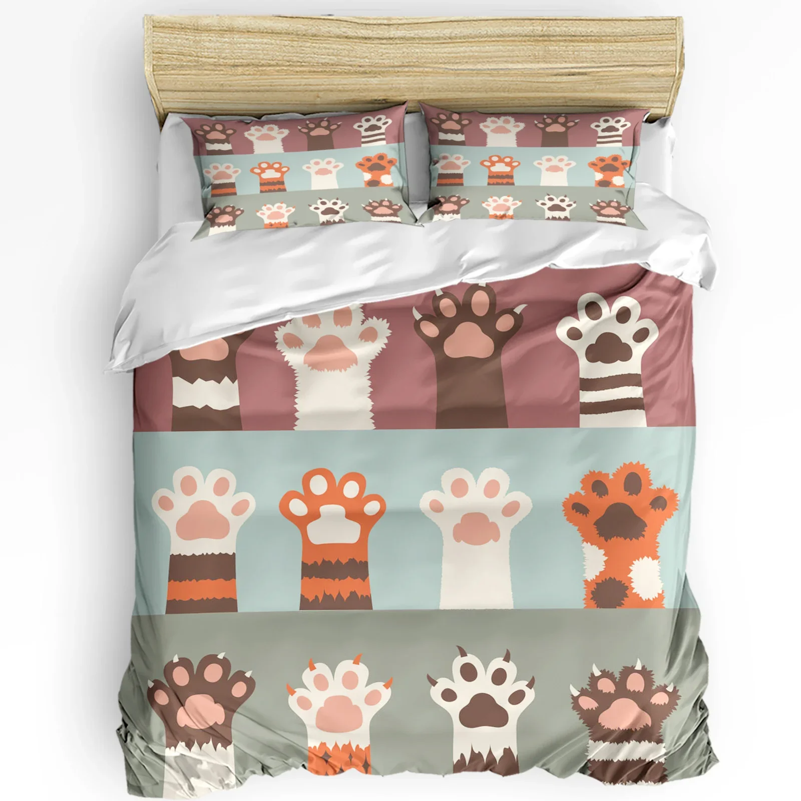 Cat Paw Animal Cartoon Printed Comfort Duvet Cover Pillow Case Home Textile Quilt Cover Boy Kid Teen Girl 3pcs Bedding Set
Cat Paw Animal Cartoon Printed Comfort Duvet Cover Pillow Case Home Textile Quilt Cover Boy Kid Teen Girl 3pcs Bedding Set