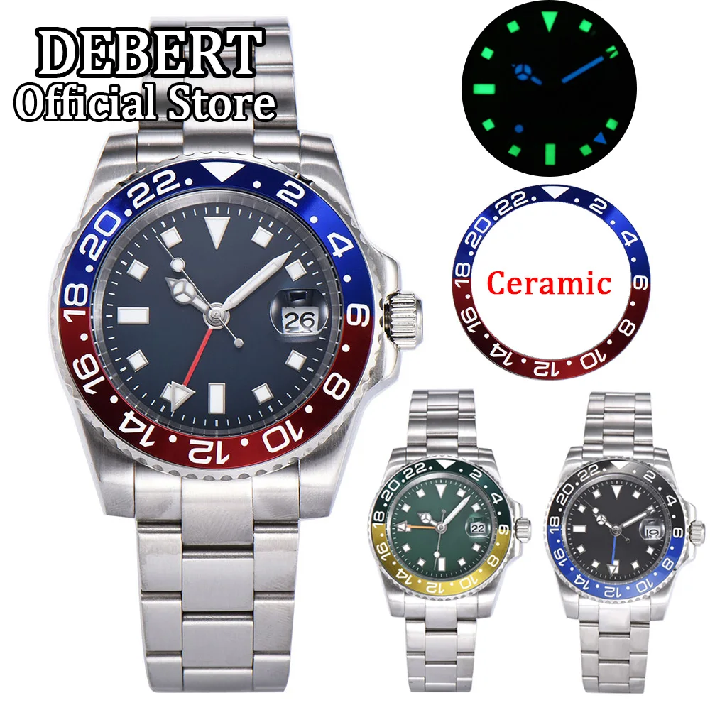 DEBERT 2022 New Luxury Mechanical Wristwatches 10 Bar Waterproof Automatic GMT Watch Sapphire glass Sports Diving Watch for Mens
DEBERT 2022 New Luxury Mechanical Wristwatches 10 Bar Waterproof Automatic GMT Watch Sapphire glass Sports Diving Watch for Mens