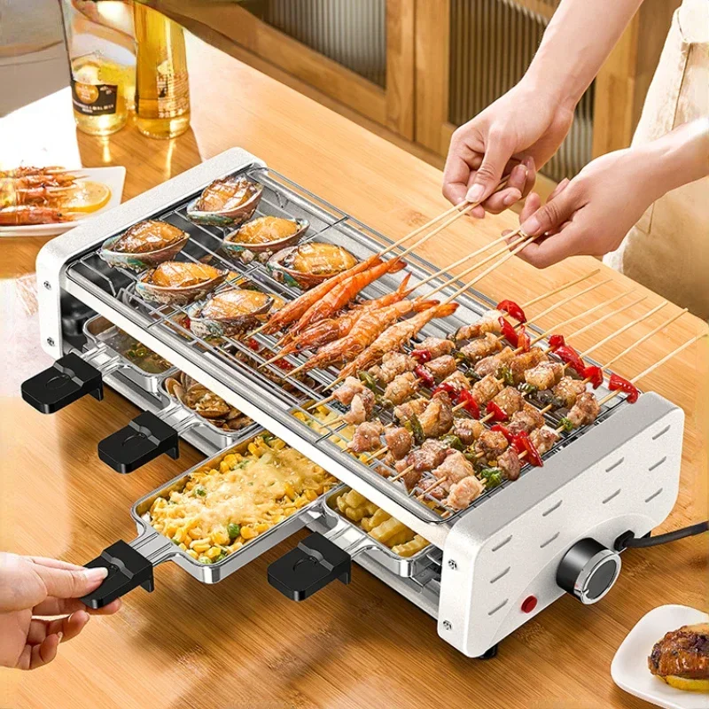 

Electric BBQ Stove Smokeless Contact Grill Home Indoor Skewers Machine Kitchen Appliances 그릴 электро гриль для кухни