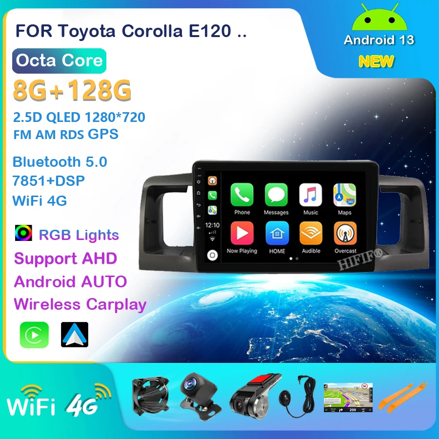6 грамм для Toyota Corolla E120 e 120 BYD F3 2007-2011 DSP IPS Android 13 4G сетевой автомобильный радиоприемник мультимедийный видеоплеер carplay
6 грамм для Toyota Corolla E120 e 120 BYD F3 2007-2011 DSP IPS Android 13 4G сетевой автомобильный радиоприемник мультимедийный видеоплеер carplay