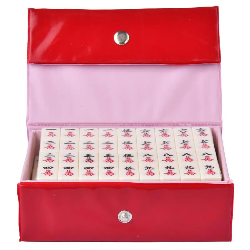 Travel Mahjong Sets 144pcs Mini Mahjong Tiles Chinese Version Mahjong Game For Travel Friends Family Leisure Game Party Supplies 
Travel Mahjong Sets 144pcs Mini Mahjong Tiles Chinese Version Mahjong Game For Travel Friends Family Leisure Game Party Supplies