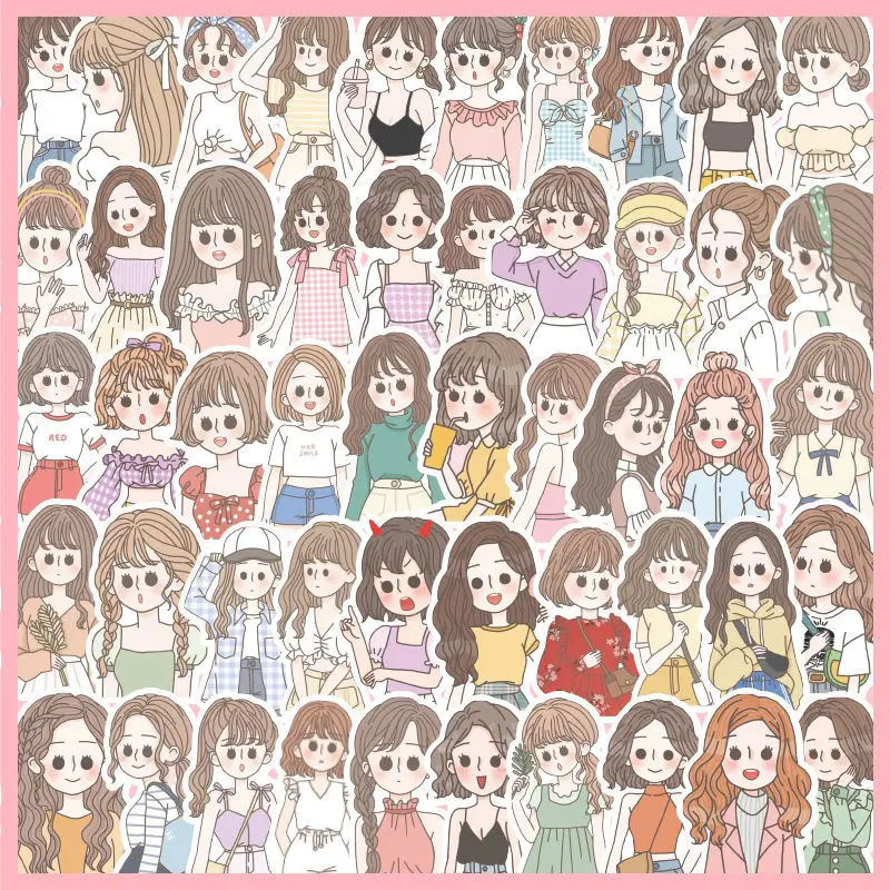 Girls' High Beauty Children's Stickers Cute Cartoon Handbooks DIY Decorative Waterproof Campus Style Delicate and Funny Stickers
Girls' High Beauty Children's Stickers Cute Cartoon Handbooks DIY Decorative Waterproof Campus Style Delicate and Funny Stickers