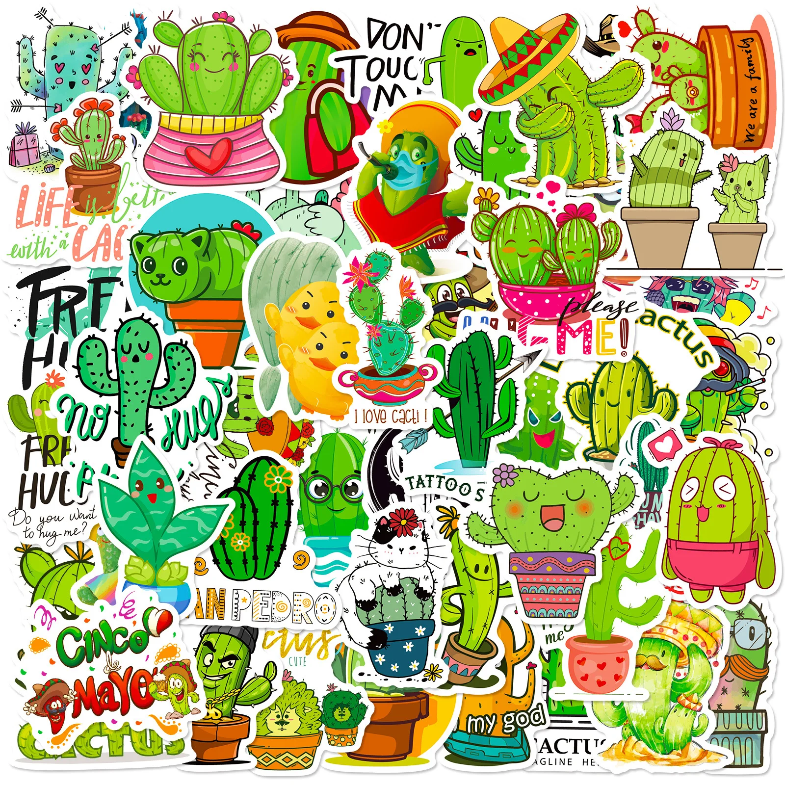 50PCS Cute Cactus Plant Cartoon Graffiti Stickers DIY Phone Guitar Laptop Notebook Suitcase Cup Waterproof Sticker Kids Toy
50PCS Cute Cactus Plant Cartoon Graffiti Stickers DIY Phone Guitar Laptop Notebook Suitcase Cup Waterproof Sticker Kids Toy