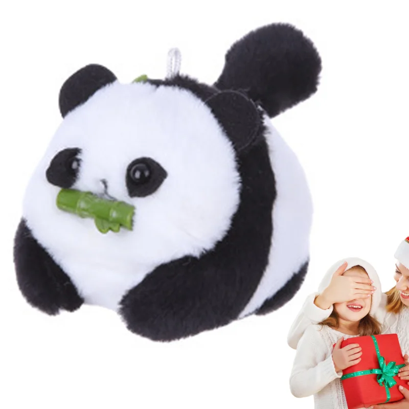 

Panda Bear Stuffed Animal Panda Cub Wagging Tail Keychain Interactive Plush Toy Cute Cartoon Christmas Plush Toy Doll Cuddly