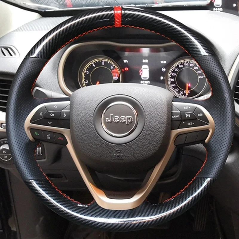 Hand-stitched Non-slip Genuine Genuine Leather Car Steering Wheel Cover For Jeep Grand Cherokee 2014 -2020 Car Accessories
Hand-stitched Non-slip Genuine Genuine Leather Car Steering Wheel Cover For Jeep Grand Cherokee 2014 -2020 Car Accessories