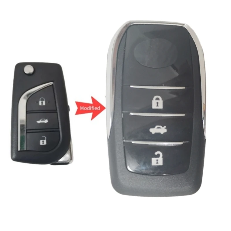 With Logo 3 Button Modified Filp Folding Remote Car Key Shell For Toyota Camry Reiz Levin RAV4 
With Logo 3 Button Modified Filp Folding Remote Car Key Shell For Toyota Camry Reiz Levin RAV4