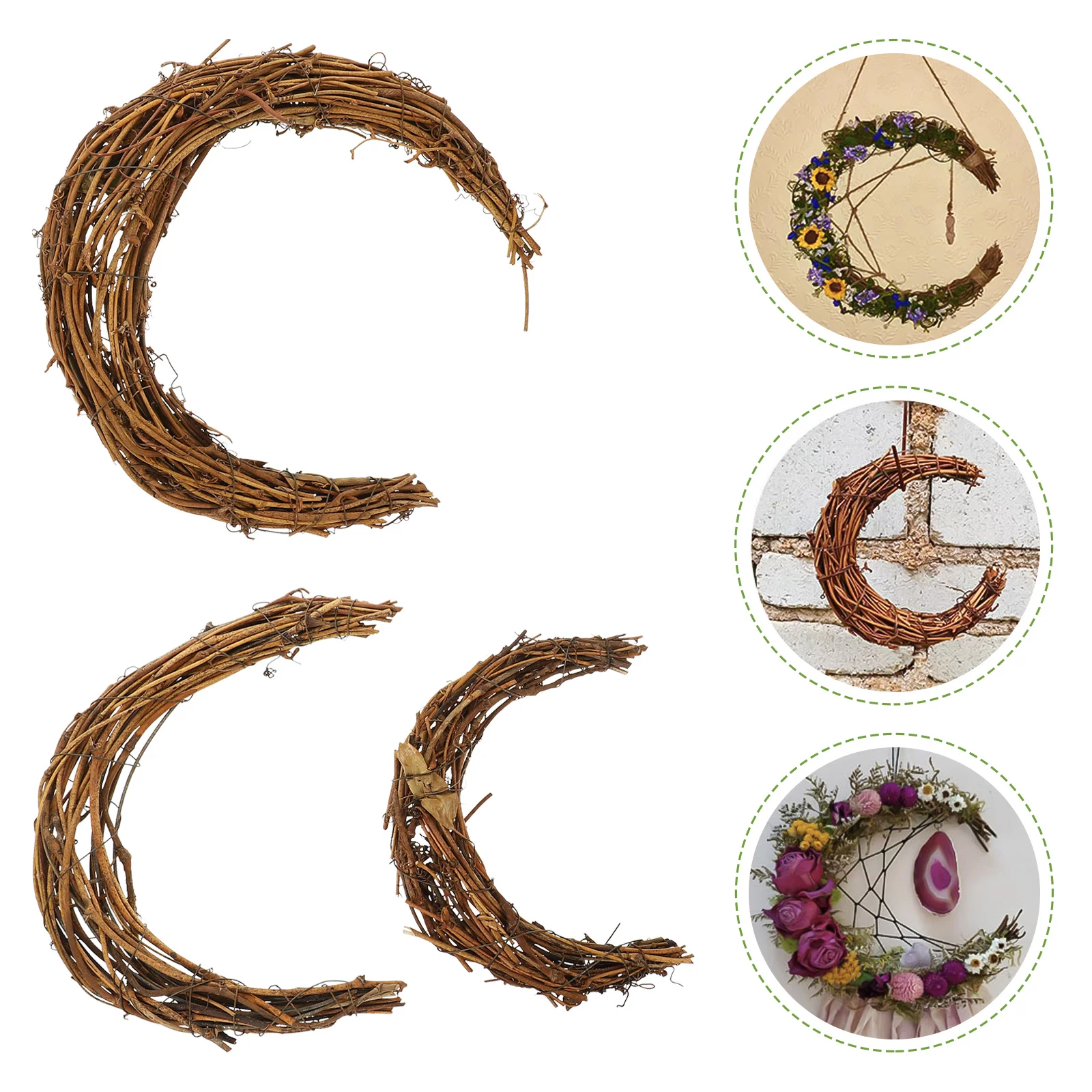 Moon Wreath Door Smilax Glabra Rattan Christmas Decorations Flower Wreaths for Front Shelf
Moon Wreath Door Smilax Glabra Rattan Christmas Decorations Flower Wreaths for Front Shelf