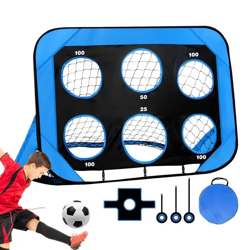 

4 Goal Modes Kids Soccer Goal Football Training Shooting Target Net Soccer Practice Shot Net Free Kick Practice Shooting Tools