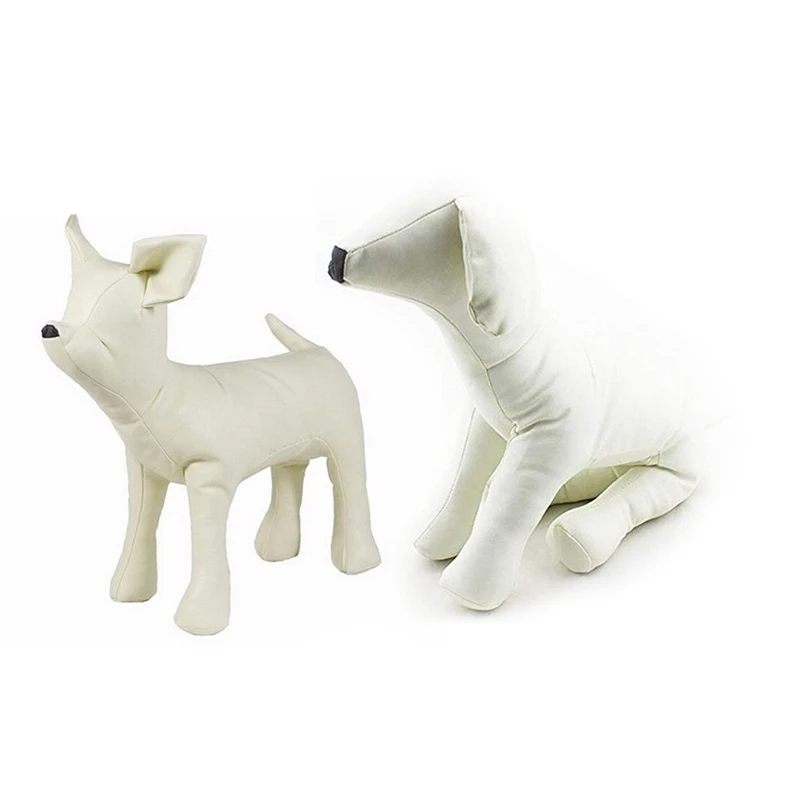 2Pcs Leather Dog Mannequins Standing Position Dog Models Toys Pet Animal Shop Display Mannequin - White S & L
2Pcs Leather Dog Mannequins Standing Position Dog Models Toys Pet Animal Shop Display Mannequin - White S & L
