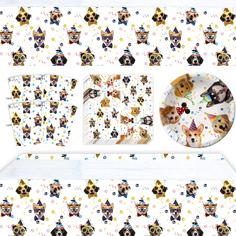 61pcs/lot Pet Dog Theme Tablecloth Happy Birthday Party Plates Cups Dishes Decoration Baby Shower Kids Favors Napkins Towels
61pcs/lot Pet Dog Theme Tablecloth Happy Birthday Party Plates Cups Dishes Decoration Baby Shower Kids Favors Napkins Towels