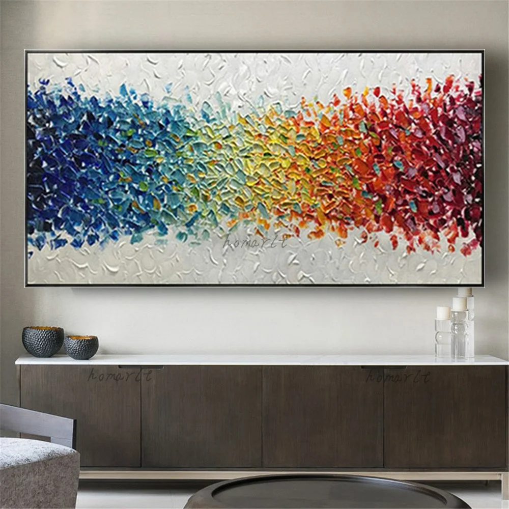

Abstract Nordic Canvas Poster Macaron Colour Oil Painting Wall Art Picture For Living Room Porch Lobby Home Decor Mural Artwork