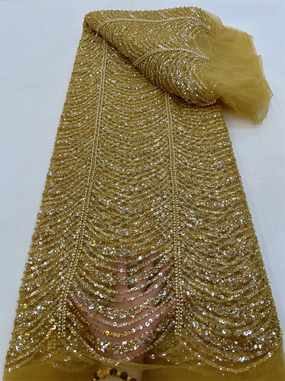African Lace Fabric Tube Beads Sequins Tulle Evening Dresses For Women Embroidery French Fashion Mesh Fabrics Cloth SewingQF0804
African Lace Fabric Tube Beads Sequins Tulle Evening Dresses For Women Embroidery French Fashion Mesh Fabrics Cloth SewingQF0804