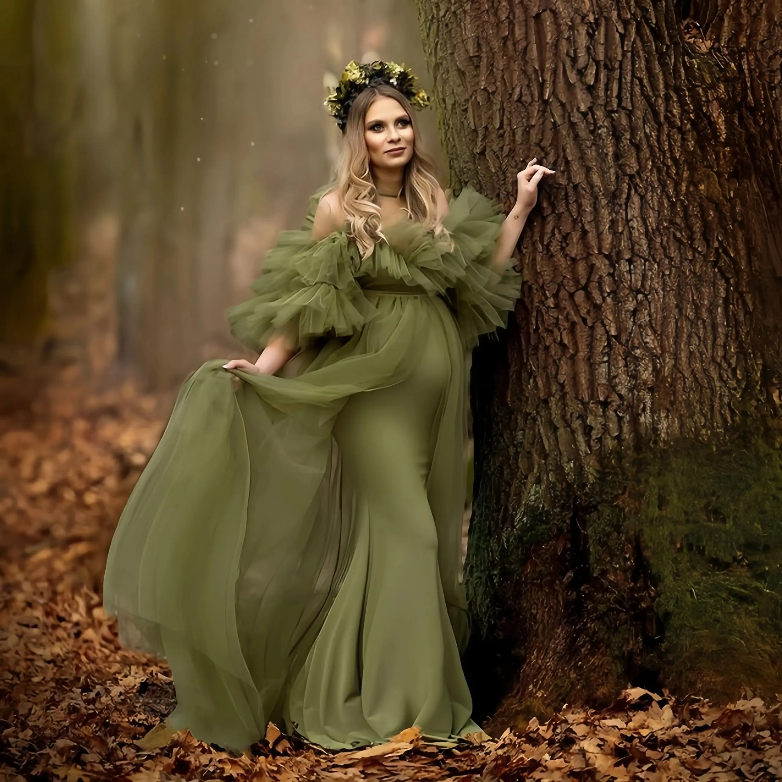 New Prom Dresses Ruched Maternity Dress for Photo Green Off Shoulder Pleat Sleeves Babyshower Gowns Tulle Vestidos De Gala
New Prom Dresses Ruched Maternity Dress for Photo Green Off Shoulder Pleat Sleeves Babyshower Gowns Tulle Vestidos De Gala