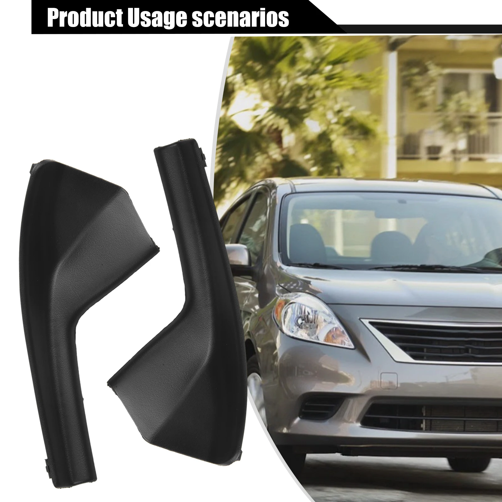 1 Pair Car Windshield Wiper Side Trim Cover 66895-ED50A+66894-ED500 For Nissan Tiida Black Front Placement On Vehicle
1 Pair Car Windshield Wiper Side Trim Cover 66895-ED50A+66894-ED500 For Nissan Tiida Black Front Placement On Vehicle