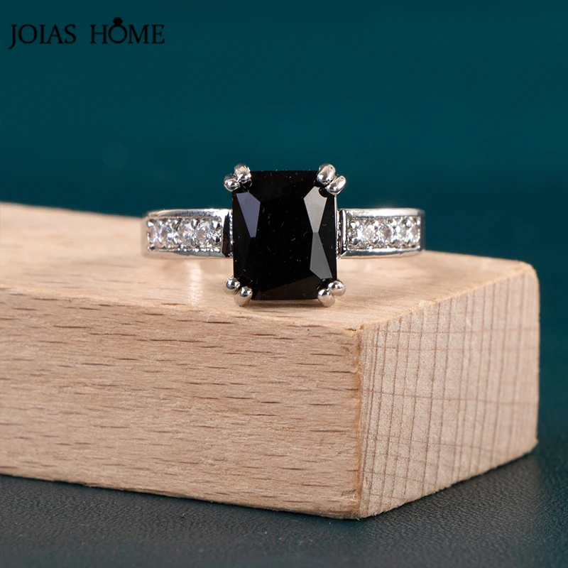 JoiasHome Модные женские серебряные Изящные Ювелирные изделия модное женское кольцо квадратный черный драгоценный камень женщина 925 Обручальное кольцо в подарок
JoiasHome Модные женские серебряные Изящные Ювелирные изделия модное женское кольцо квадратный черный драгоценный камень женщина 925 Обручальное кольцо в подарок