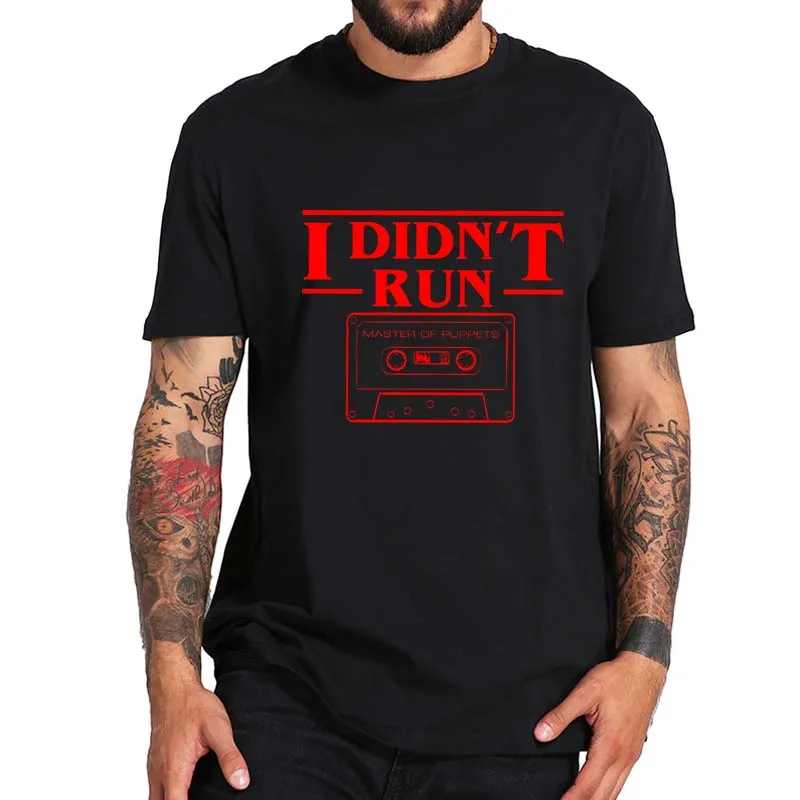 Eddie Munson T Shirt I Didn't Run Away This Time Hero of Hawkins Short Sleeve 100% Cotton EU Size T-Shirt
Eddie Munson T Shirt I Didn't Run Away This Time Hero of Hawkins Short Sleeve 100% Cotton EU Size T-Shirt