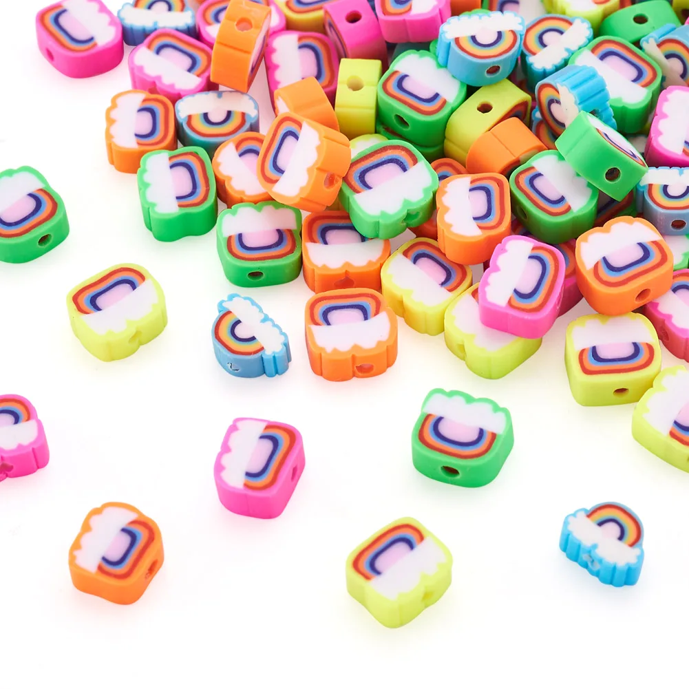 100Pcs Clouds Rainbow Beads Polymer Clay Beads Loose Spacer Beads For Jewelry Making DIY Bracelet Earrings Accessories
100Pcs Clouds Rainbow Beads Polymer Clay Beads Loose Spacer Beads For Jewelry Making DIY Bracelet Earrings Accessories