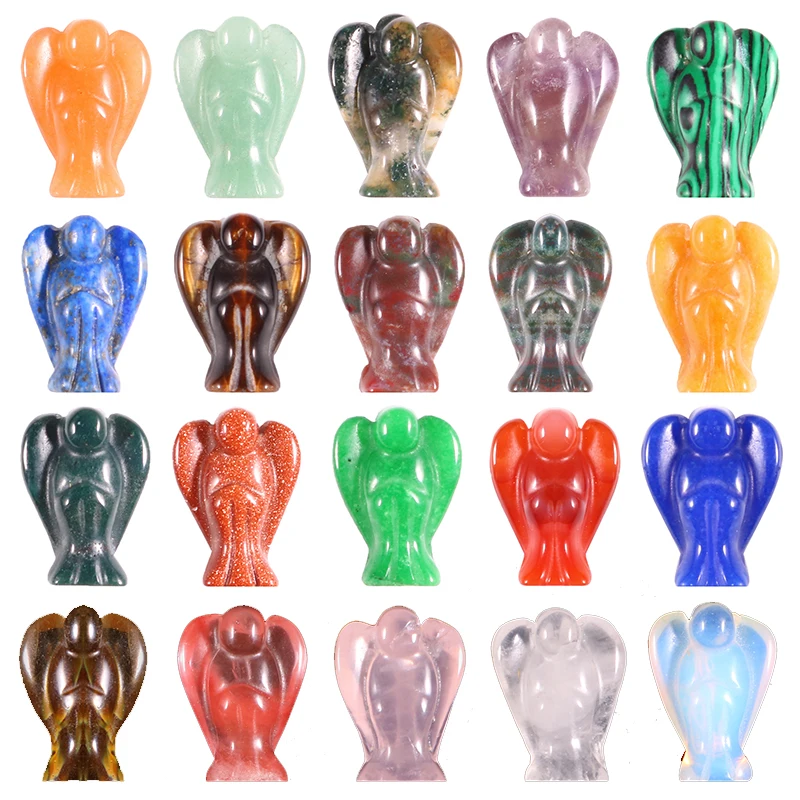 30Pcs/Set Mini Angel No Hole Carved Natural Crystal Healing Reiki Decoration Craft Home Decor Room Ornament Wholesale 15x20mm
30Pcs/Set Mini Angel No Hole Carved Natural Crystal Healing Reiki Decoration Craft Home Decor Room Ornament Wholesale 15x20mm
