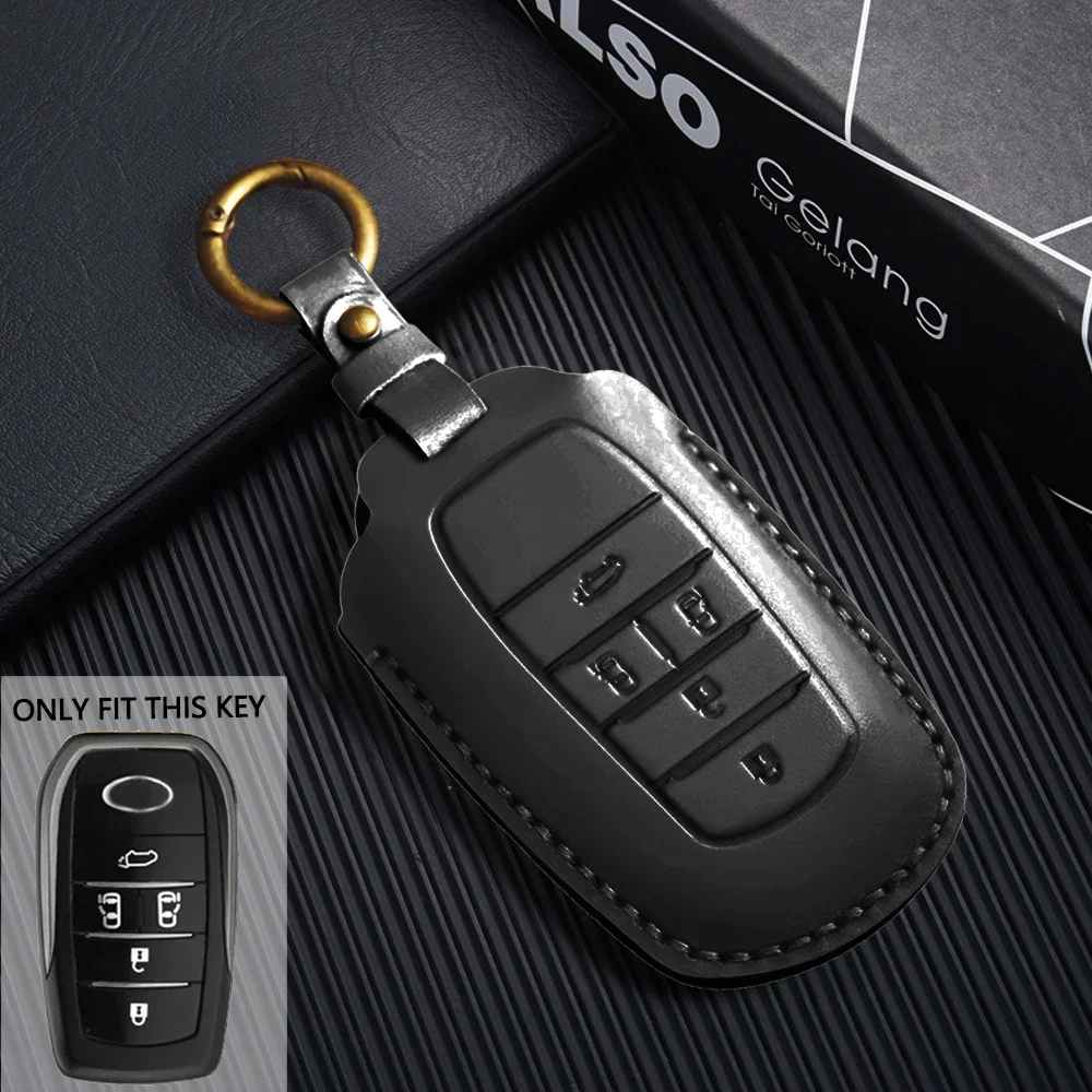 

4 5 buttons for Toyota Camry RAV4 Highlander Avalon C-HR Prius Corolla GT86 Land Cruiser Leather Control Car Key Case Cover