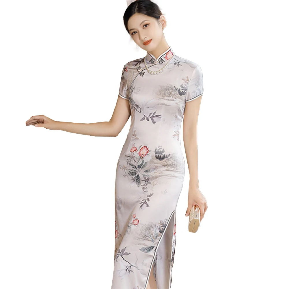 Appointments Cheongsam Women Female Slim Fit Smooth Button Up Chinese Traditional Daily Elegant Evening Gowns Long
Appointments Cheongsam Women Female Slim Fit Smooth Button Up Chinese Traditional Daily Elegant Evening Gowns Long