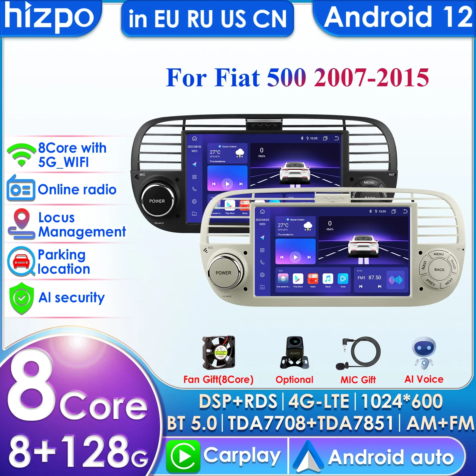 7'' 8Core 7862 Audio 2din Android Autoradio for Fiat 500 2007-2015 Car Radio Multimedia Video Player GPS Nav HeadUnit Carplay 4G
7'' 8Core 7862 Audio 2din Android Autoradio for Fiat 500 2007-2015 Car Radio Multimedia Video Player GPS Nav HeadUnit Carplay 4G