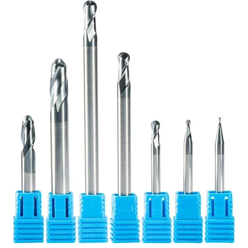 Ball Nose End Mill HRC55 R0.5-5.0mm 2 Flute Tungsten Carbide Cutter Router Bit Milling Tool 6 8 10mm CNC Machine Milling Tools
Ball Nose End Mill HRC55 R0.5-5.0mm 2 Flute Tungsten Carbide Cutter Router Bit Milling Tool 6 8 10mm CNC Machine Milling Tools