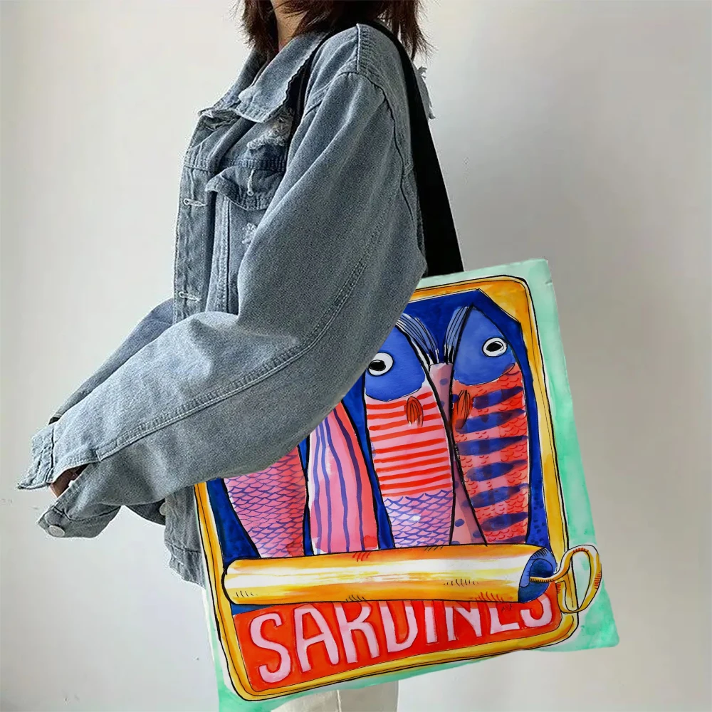 Sardine Graphic Tote Bag 1 S39f4a155d58a4294b6512a203c35d17e2