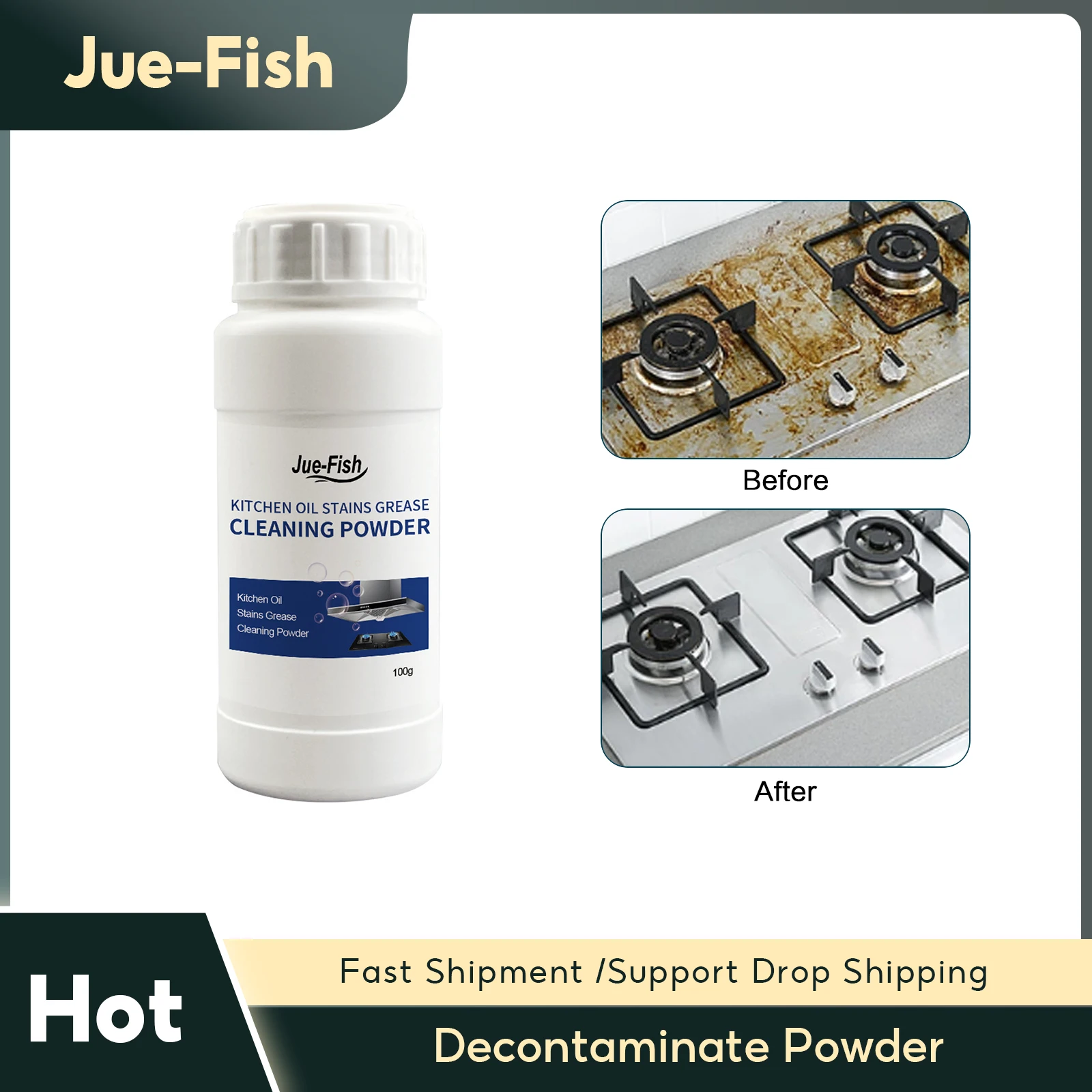 Kitchen Decontamination Powder Stove Cleaning Kitchenware Oil Pollution Grease Dirty Quickly Remove Multi Purpose Clean Powder
Kitchen Decontamination Powder Stove Cleaning Kitchenware Oil Pollution Grease Dirty Quickly Remove Multi Purpose Clean Powder