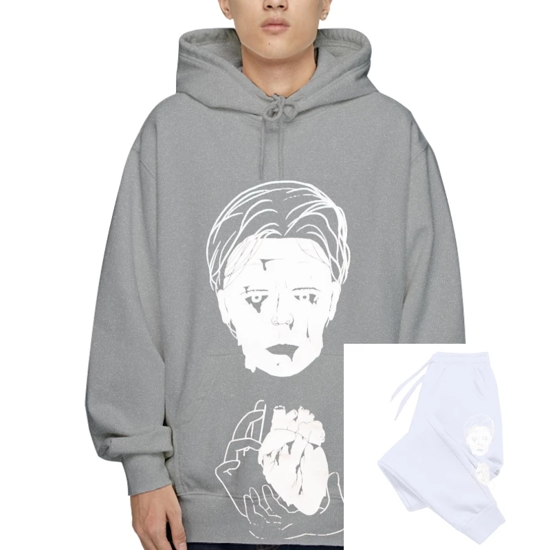 Void Hoody - Screen Print of Face and Heart on Black Sweatshirt Outerwear men Hoody
Void Hoody - Screen Print of Face and Heart on Black Sweatshirt Outerwear men Hoody