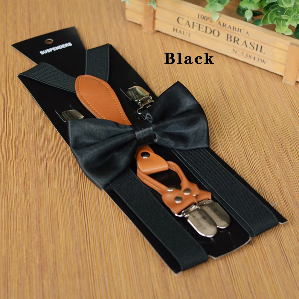 4 Clips Suspenders & Bow Tie Sets For Men Women Solid Color Elastic Adjustable Unisex Wedding Party X-Back Brace Belt Straps
4 Clips Suspenders & Bow Tie Sets For Men Women Solid Color Elastic Adjustable Unisex Wedding Party X-Back Brace Belt Straps