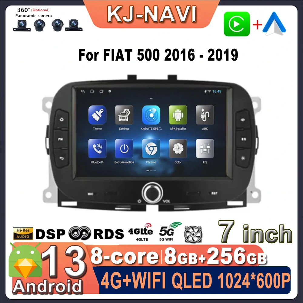 7" Android 13 Car Radio Wireless Carplay Carplay For FIAT 500 2016 - 2019 Radio Multimedia Stereo Player 4G WiFi GPS Navigation 
7" Android 13 Car Radio Wireless Carplay Carplay For FIAT 500 2016 - 2019 Radio Multimedia Stereo Player 4G WiFi GPS Navigation
