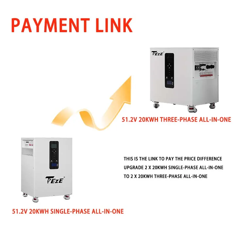 

Payment Link - Pay the difference in price to upgrade 20KWH single-phase all-in-one to 20KWH three-phase all-in-one, two pcs.