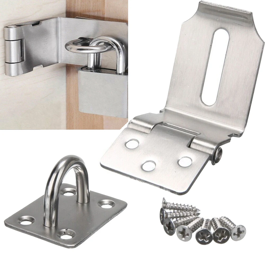 Strong Stainless Steel Latch Lock Hasp Perfect for Shed Doors Gates and Cabinets 4 Holes for Secure Attachment
Strong Stainless Steel Latch Lock Hasp Perfect for Shed Doors Gates and Cabinets 4 Holes for Secure Attachment