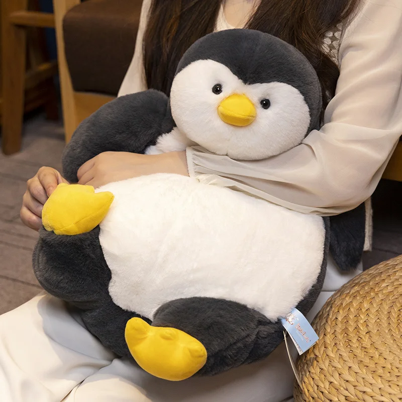 

45/60/80cm Cute Lazy Round Fat Penguin Plush Toy Kawaii Stuffed Animals Plushies Throw Pillow Cushion Doll Anime Soft Kids Toys