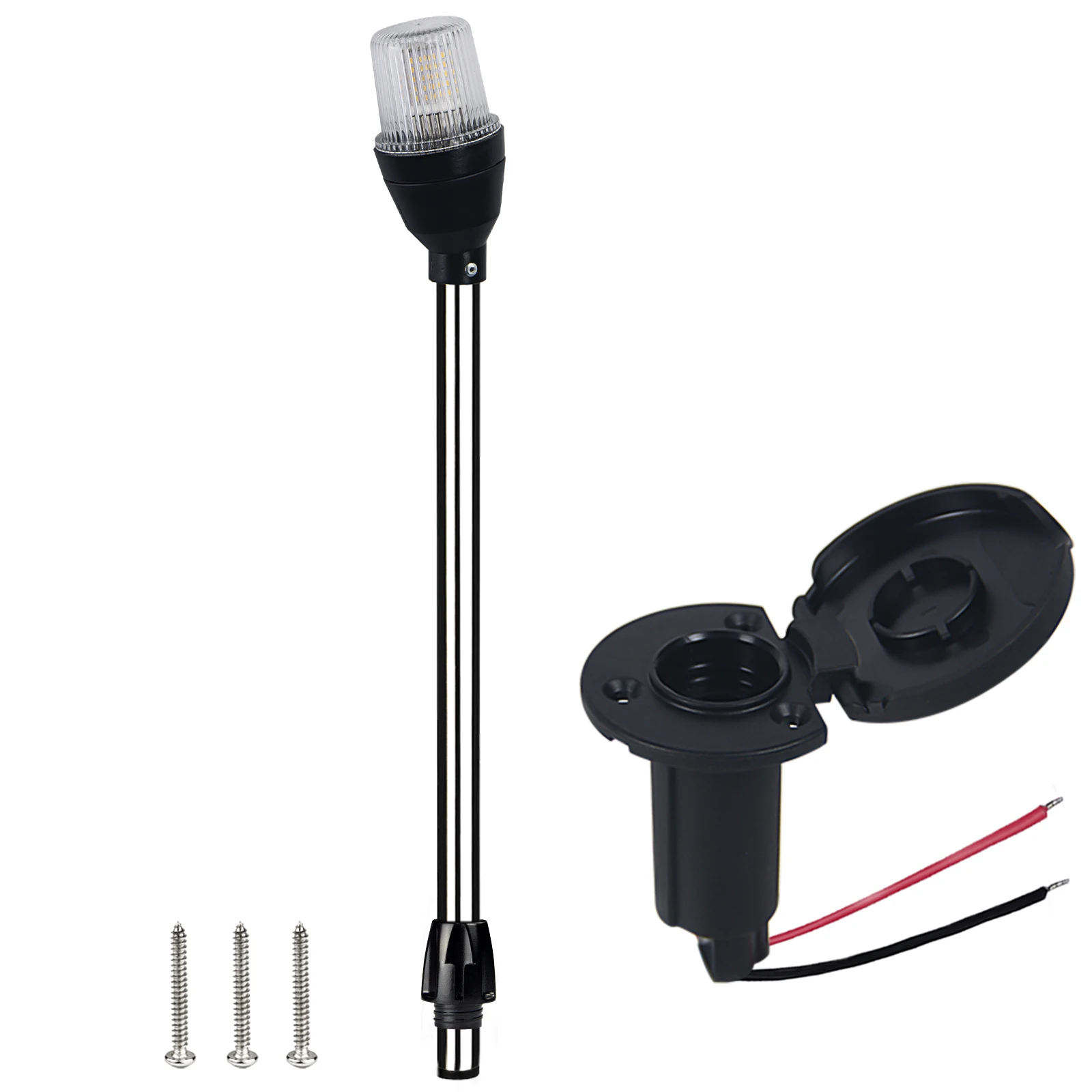 Boat Navigation Anchor All-Round LED Lamp 2Nautical Mile Visibility Stern Light 915mm 12V Marine Accessorie Stainless Steel Pole
Boat Navigation Anchor All-Round LED Lamp 2Nautical Mile Visibility Stern Light 915mm 12V Marine Accessorie Stainless Steel Pole