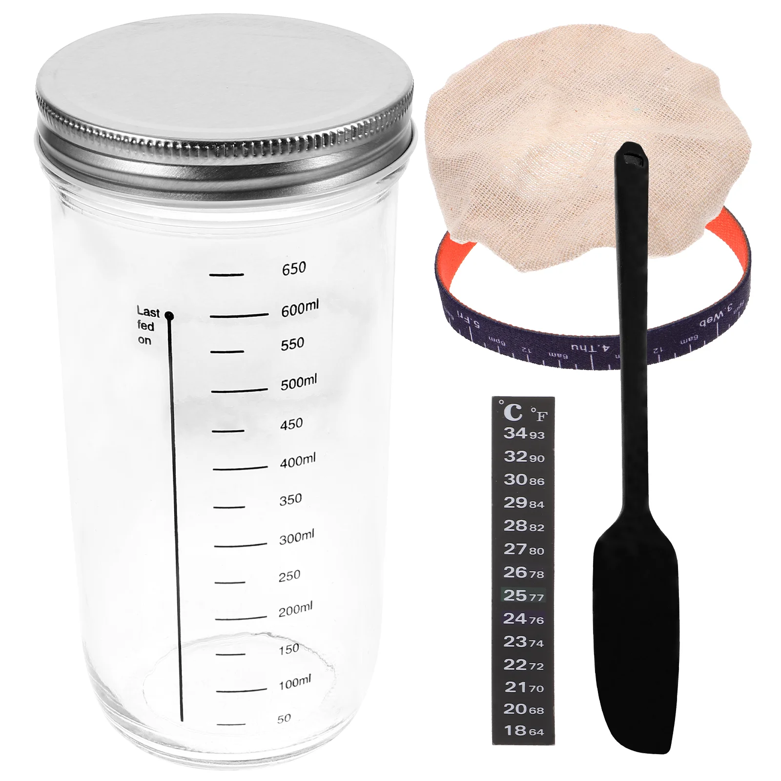 1 Set of Reusable Sourdough Starter Jar Set Sourdough Starter Jar Wide Mouth Sourdough Starter Kits
1 Set of Reusable Sourdough Starter Jar Set Sourdough Starter Jar Wide Mouth Sourdough Starter Kits